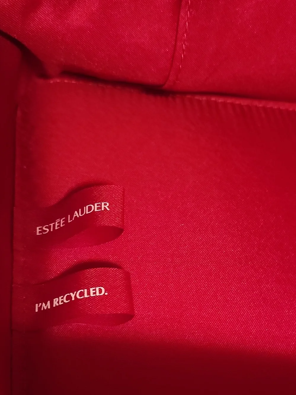 Estee Lauder Red Velvet Bow Cosmetic Case with Gold Hardware